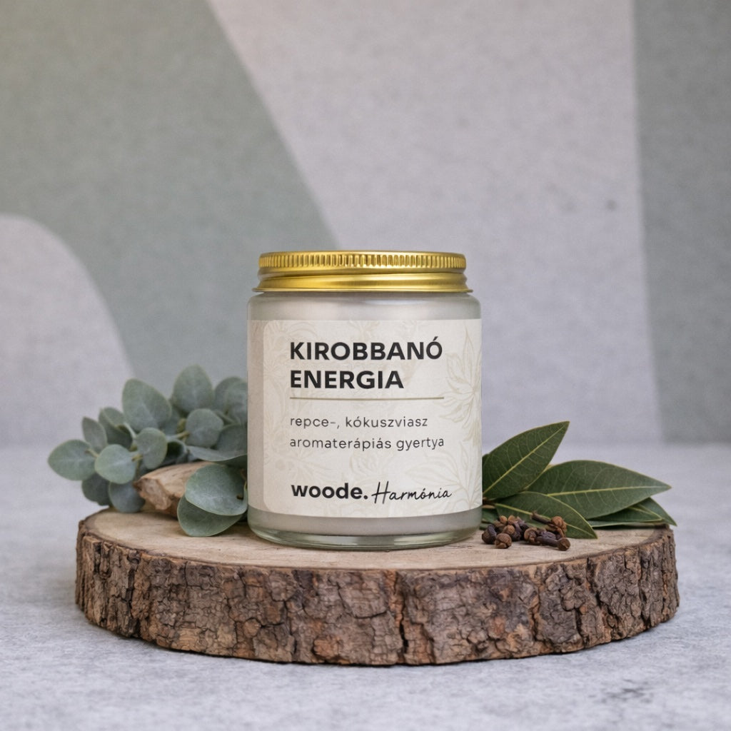 Kirobbanó energia – aromaterápiás gyertya